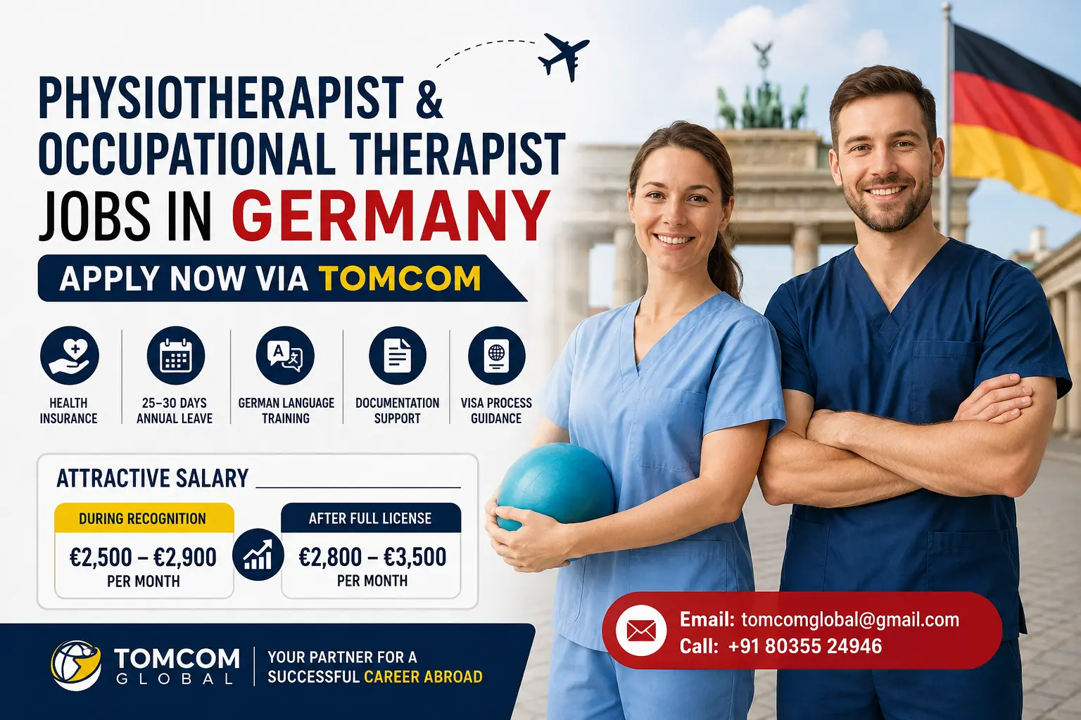 Physiotherapist and occupational therapist jobs in Germany with TOMCOM Global