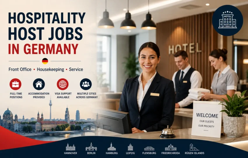 Hospitality host jobs in Germany for front office, housekeeping and service roles