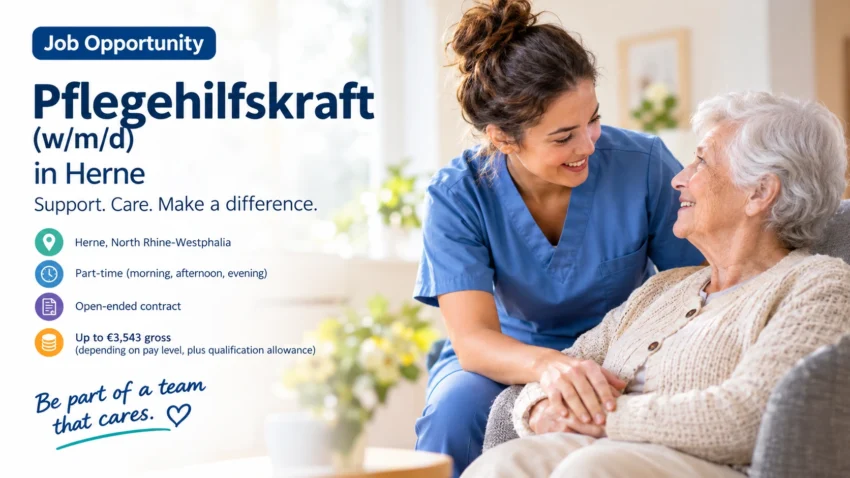 Pflegehilfskraft job in Herne supporting an elderly resident